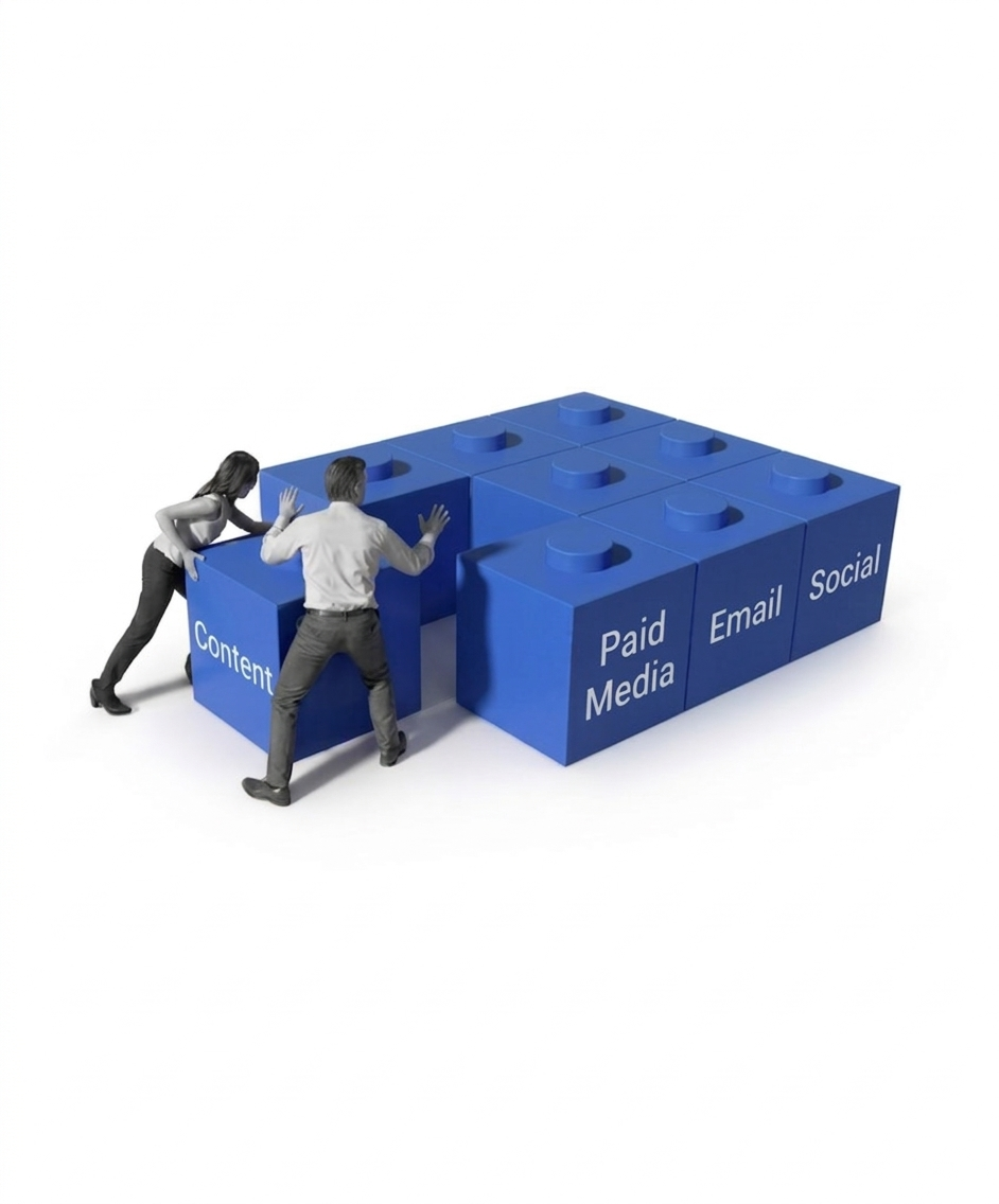 Content is the missing piece that supports email, social and paid media